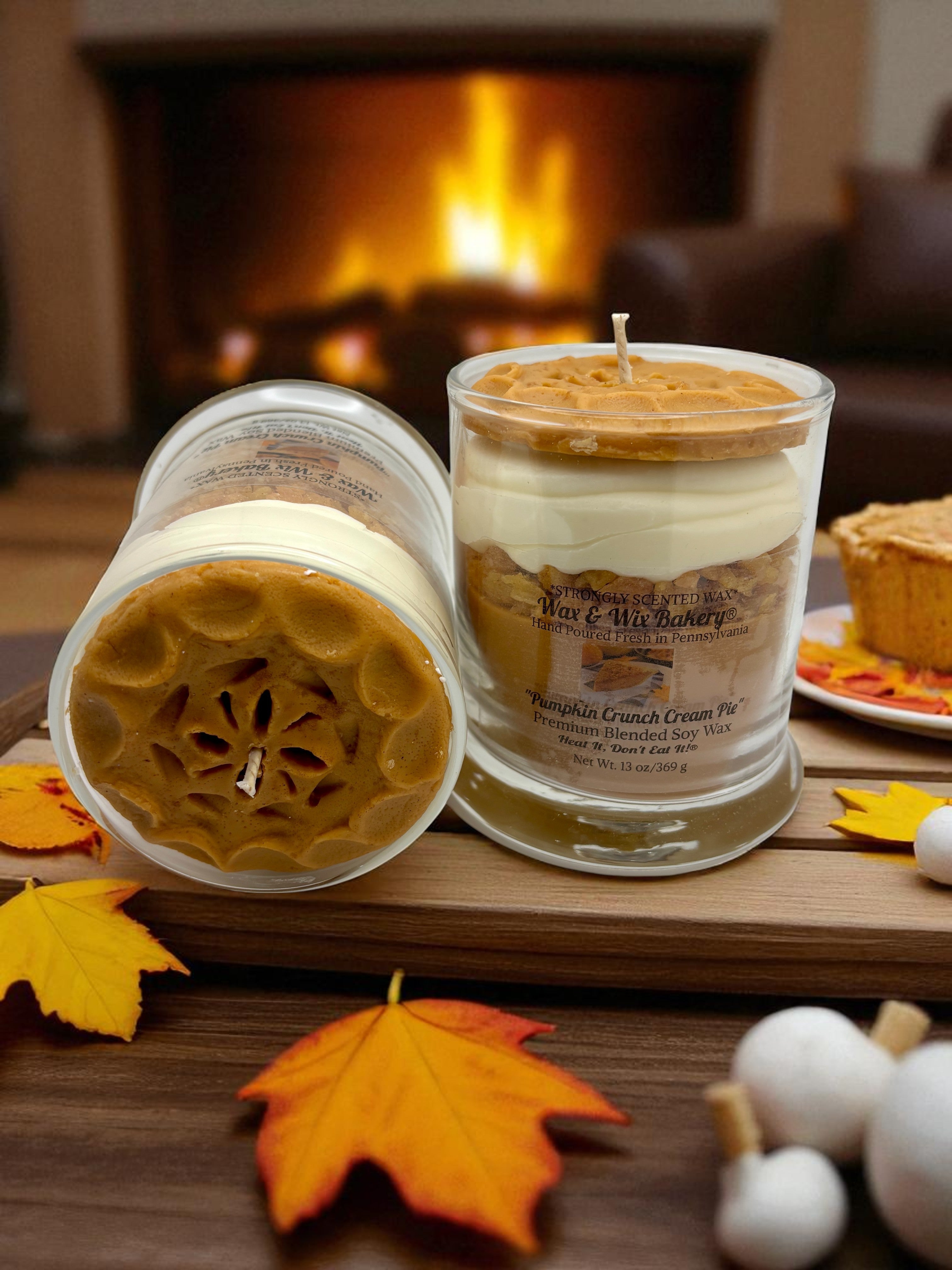 Pumpkin Candle - 6.5” Cream