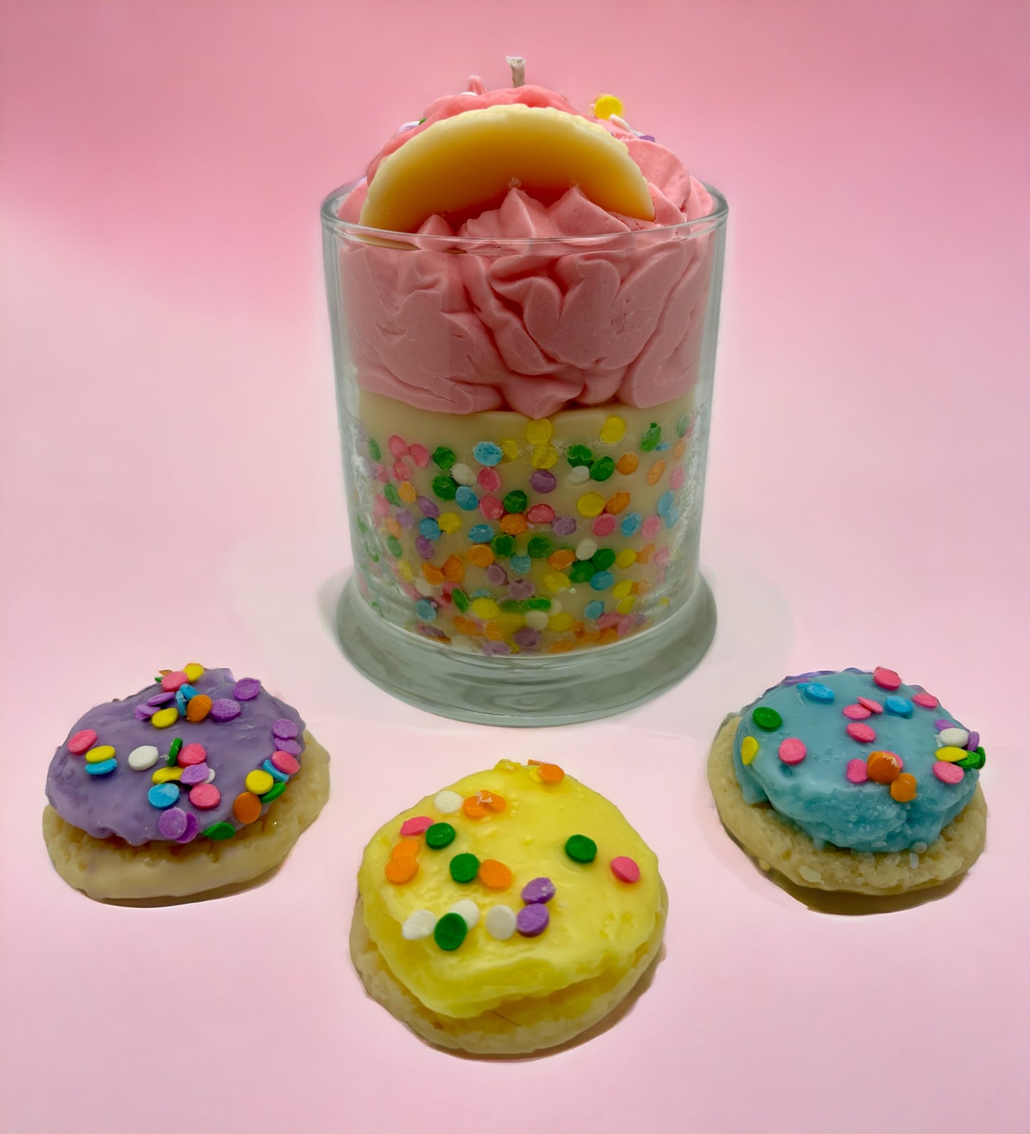 Pink Sugar Cookie Soy Wax Candle/Large 13oz Candle/Strong Scented Soy Wax Candle.