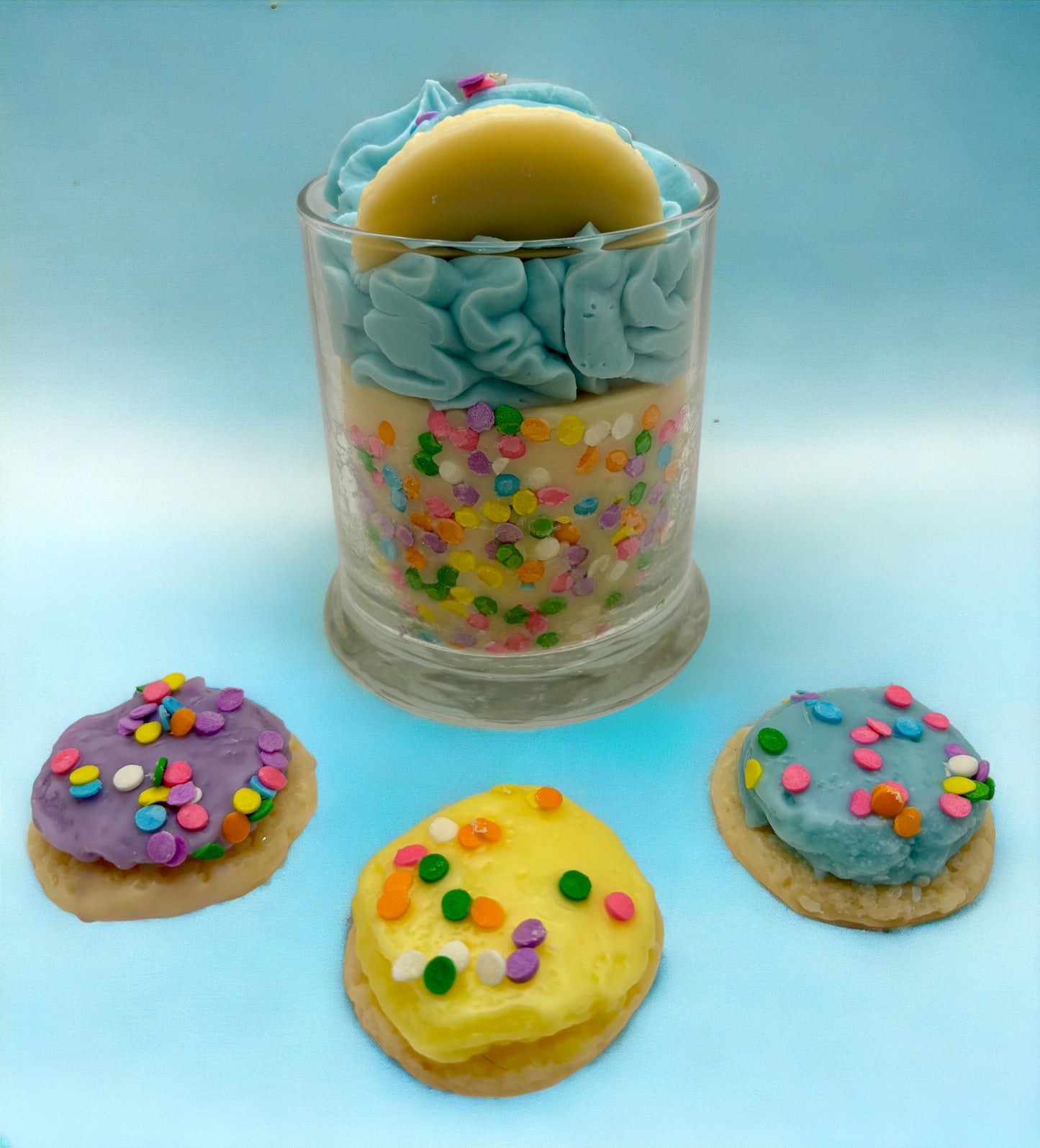 Blue Sugar Cookie Soy Wax Candle/Large 13oz Candle/Strong Scented Soy Wax Candle.