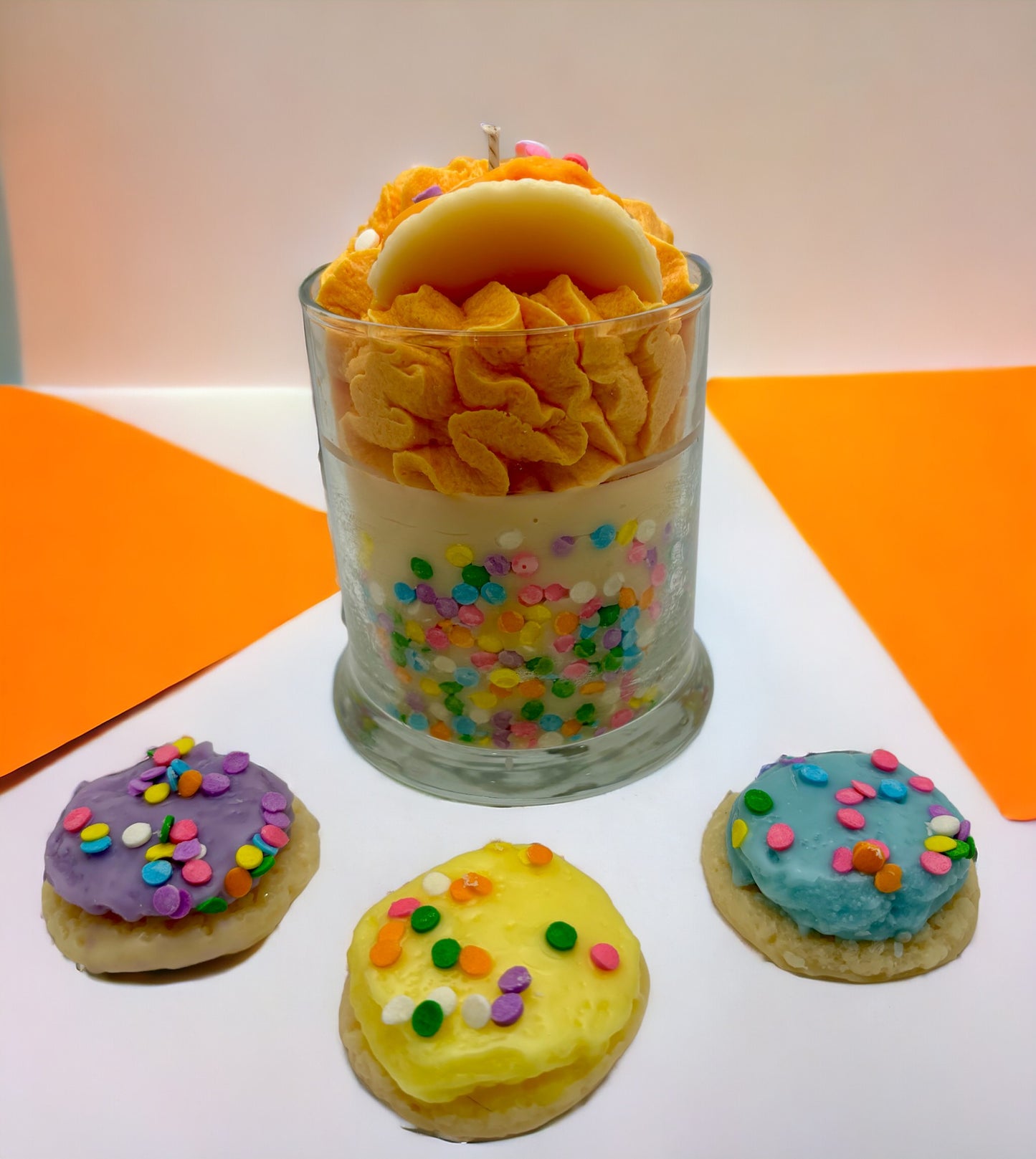 Orange Sugar Cookie Soy Wax Candle/Large 13oz Candle/Strong Scented Soy Wax Candle.