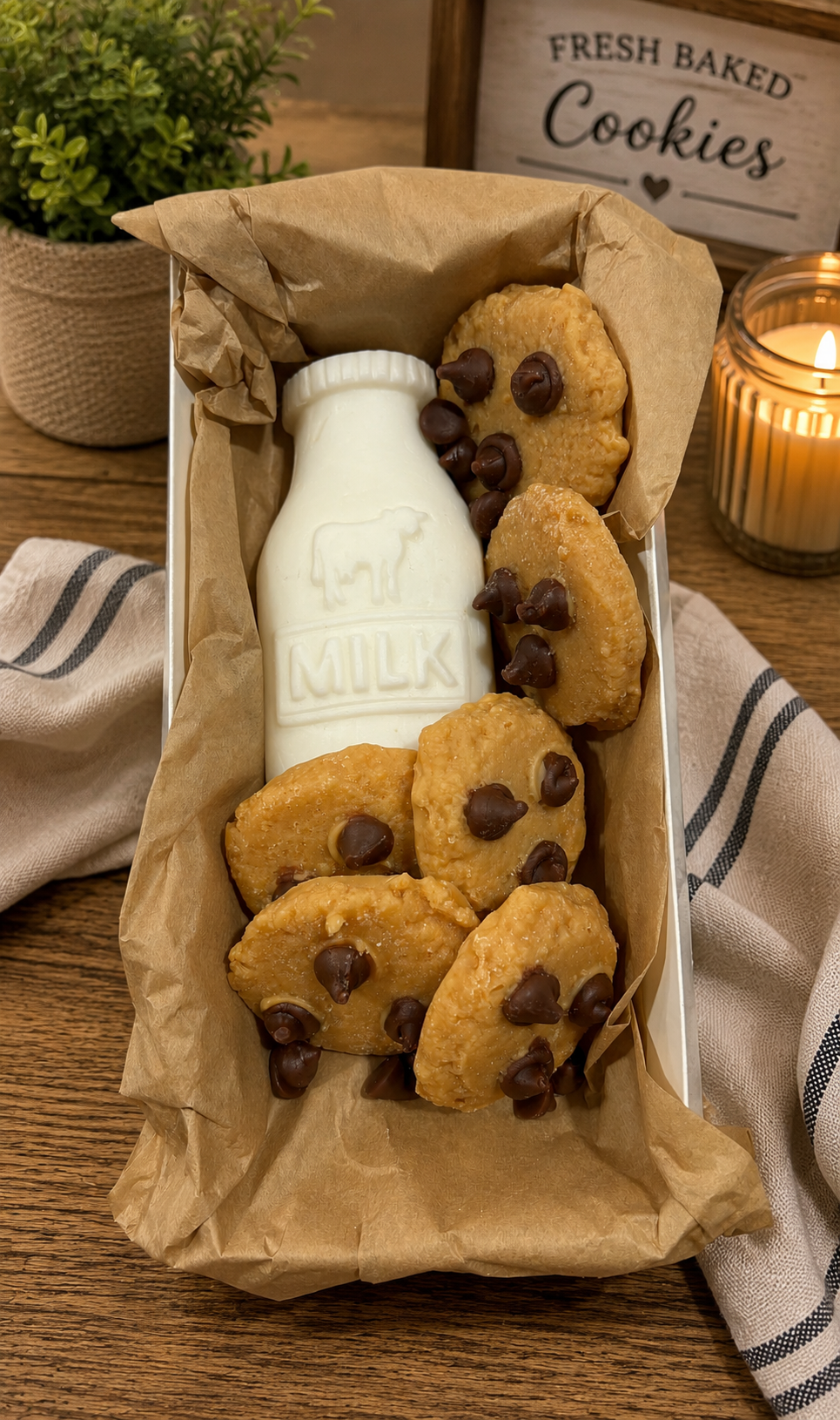 Chocolate Chip Cookies & Milk Wax Melts. 6 oz. Soy Wax Melts/Strongly Scented Wax Melts/Wax Tarts for Wax Warmers.