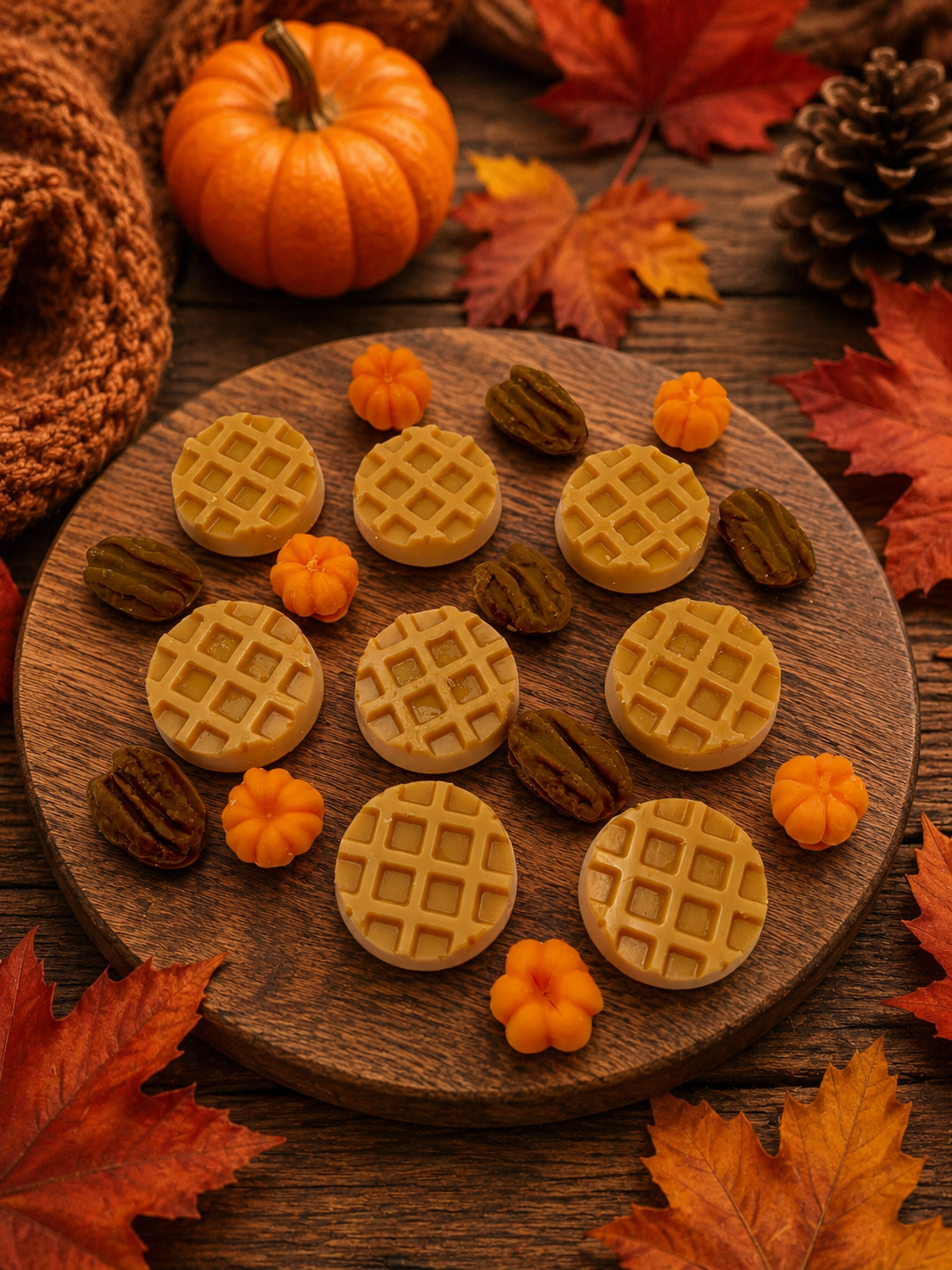 Pumpkin Pecan Waffles Wax Melts. 3 Ounce/Soy Wax Melts/ Strongly Scented Wax Melts/Soy Wax Melts/Fall Wax Melts/Pumpkin, Waffle, Pecan Wax Melts
