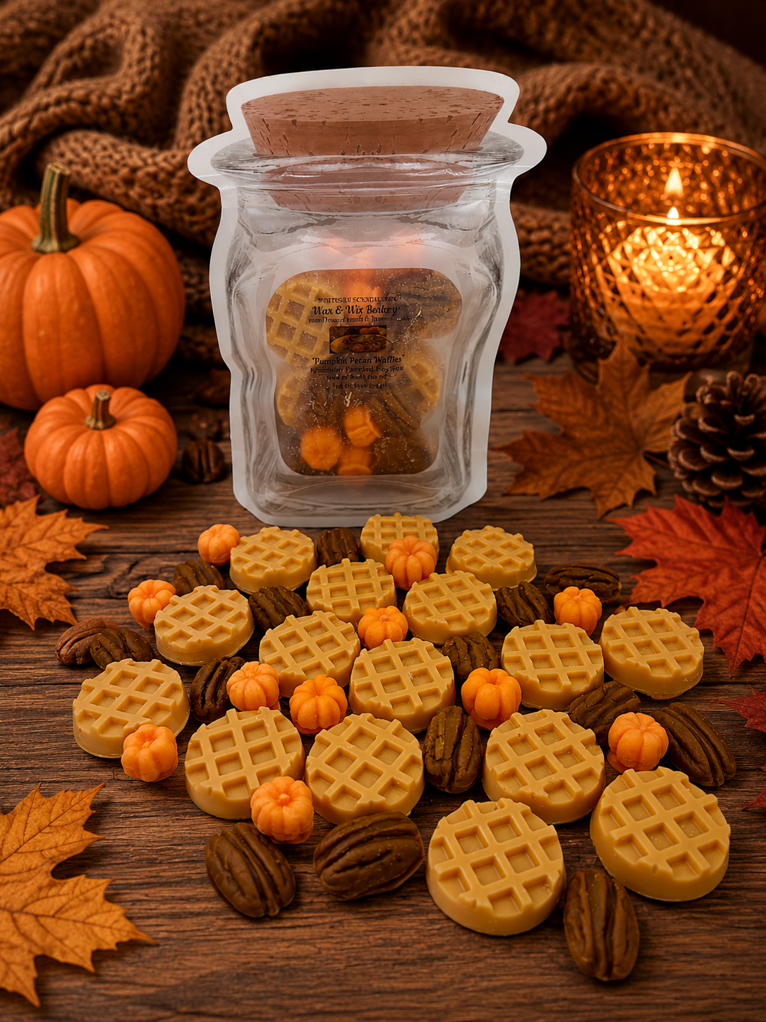 Pumpkin Pecan Waffles Wax Melts. 6 Ounce/Soy Wax Melts/ Strongly Scented Wax Melts/Wax Tarts for Wax Warmers. Fall Wax Melts/Pumpkins/Pecans