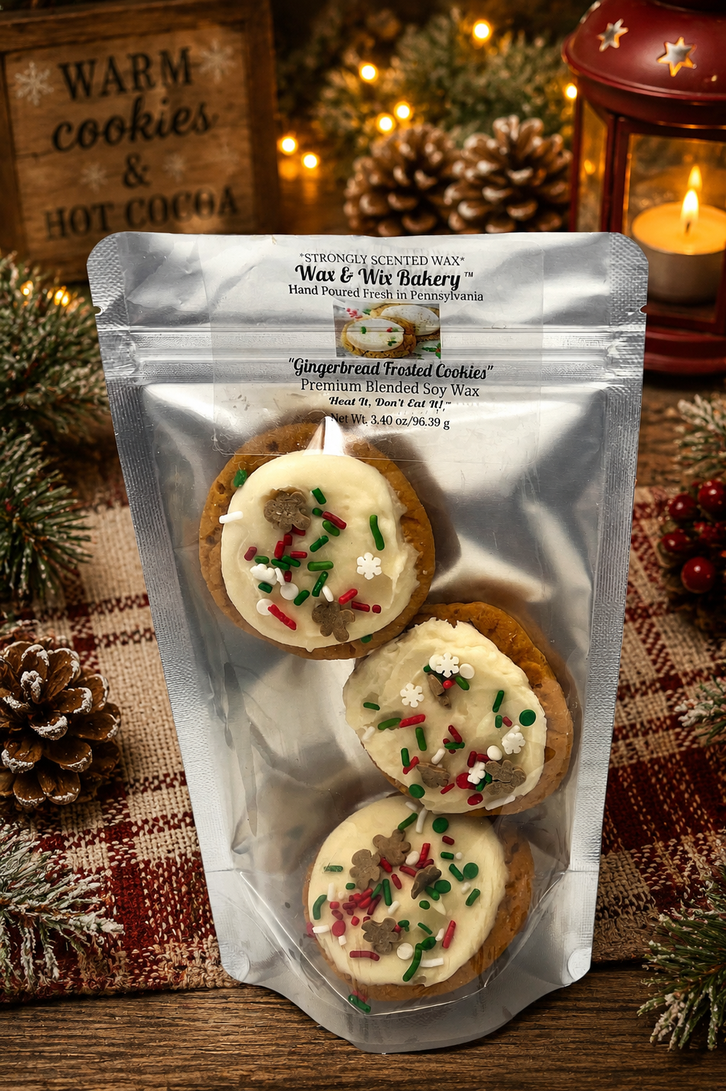 Gingerbread Wax Melts. Soy Wax Melts. Frosted Gingerbread Cookies. Strongly Scented Wax Melts/Wax Tarts for Wax Warmers. 3.40 oz. 3 Cookies