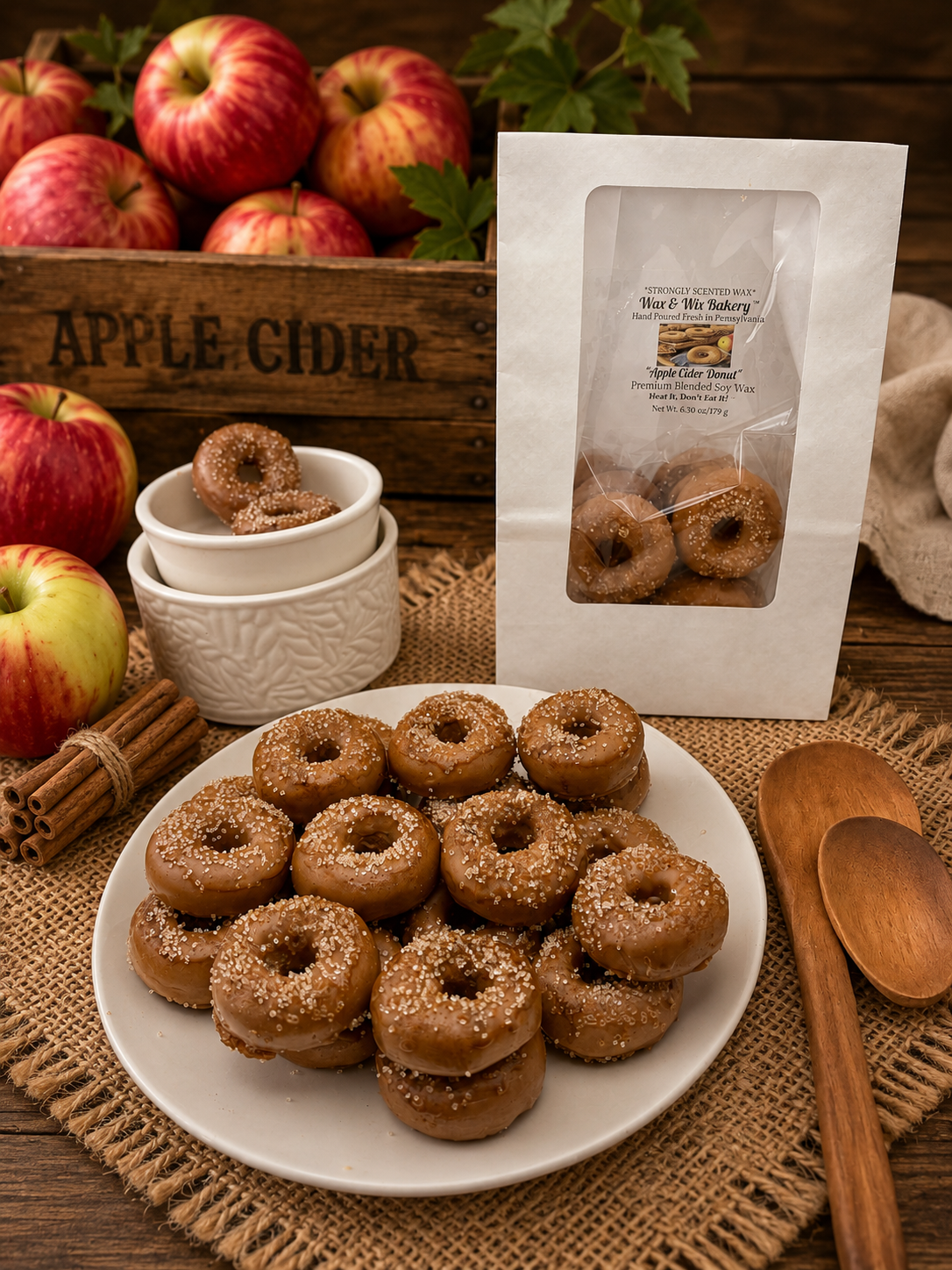 Apple Cider Donut Wax Melts. 12 Donut Wax Melts. Soy Wax Melts. Strongly Scented Wax Melts/Wax Tarts for Wax Warmers. 6.30 oz.