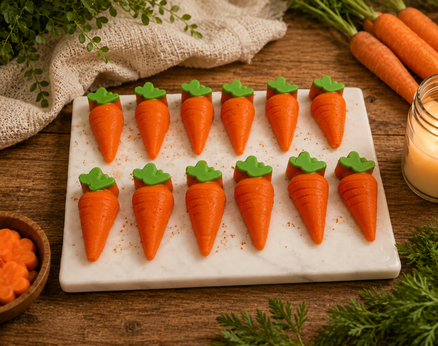 Carrot Cake Wax Melts/Carrot Wax Melts/Soy Wax Melts/Strongly Scented Wax Melts/Wax Tarts for Wax Warmers. 4 oz.
