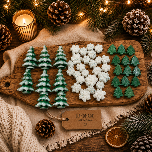 Christmas Tree Wax Melts. 6 Ounces/Soy Wax Melts/Snowflakes/Trees/Strongly Scented Wax Melts/ Wax Tarts for Wax Warmers/Holiday Wax Meltslts. Strongly Scented Tree & Snowflake Shaped Wax Melts & Wax Tarts For Wax Warmers. 6 Ounces