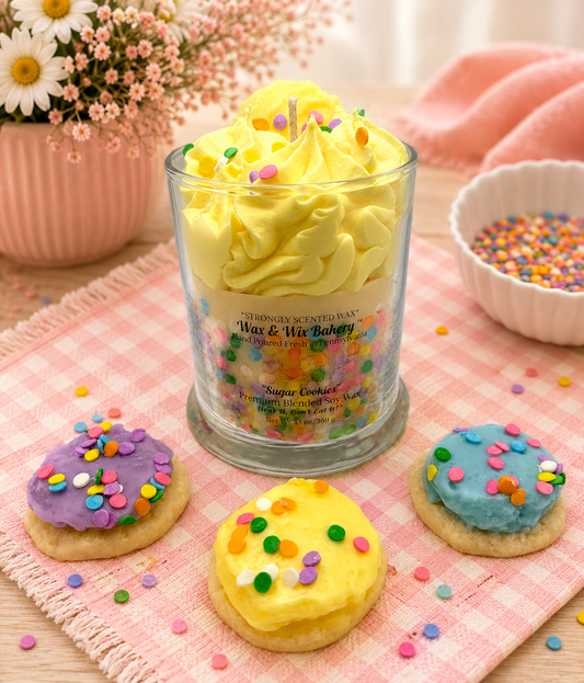 Yellow Sugar Cookie Soy Wax Candle/Large 13oz Candle/Strong Scented Soy Wax Candle.