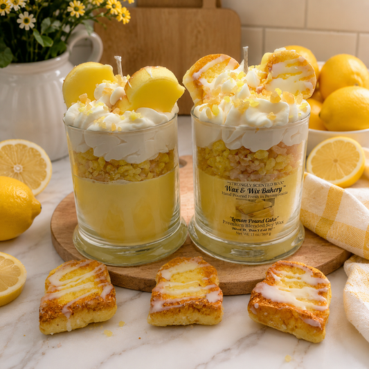 Lemon Pound Cake Candle. Large 13 Ounce. Pound Cake. Soy Wax Candle. Strongly Scented Candle.