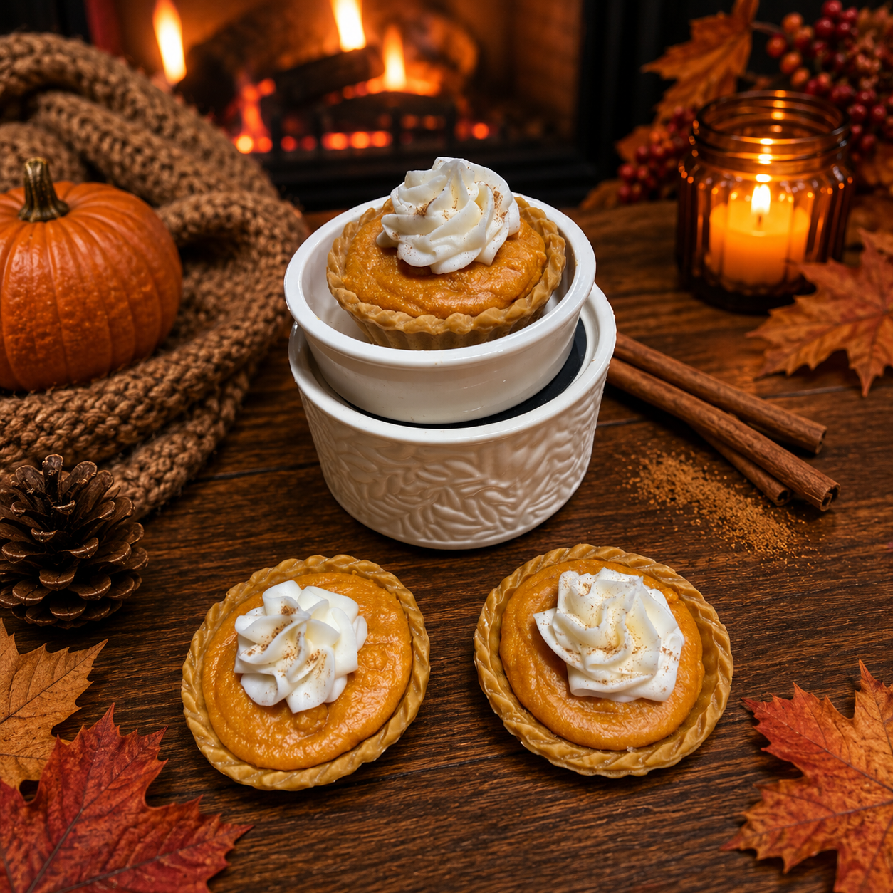Spiced Pumpkin Pie Wax Melts. 5 oz. Pie Wax Melts/Soy Wax Melts/Strongly Scented Wax Melts/Wax Tarts for Wax Warmers. 2 Pies