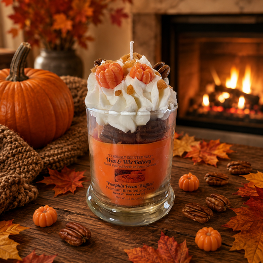 Pumpkin Pecan Waffles Candle. Large 13oz. Soy Candle/Strong Scented/Gift Box/Gift Bag/Holiday Candle/Winter Candle/Christmas Gift/Christmas Candle