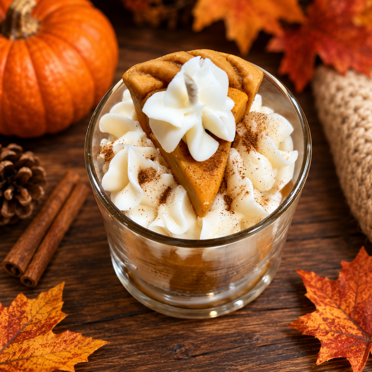 Spiced Pumpkin Pie Candle 13oz. Soy Candle/Strong Scented Candle/Pumpkin Candle/Holiday Candle/Fall Candle.