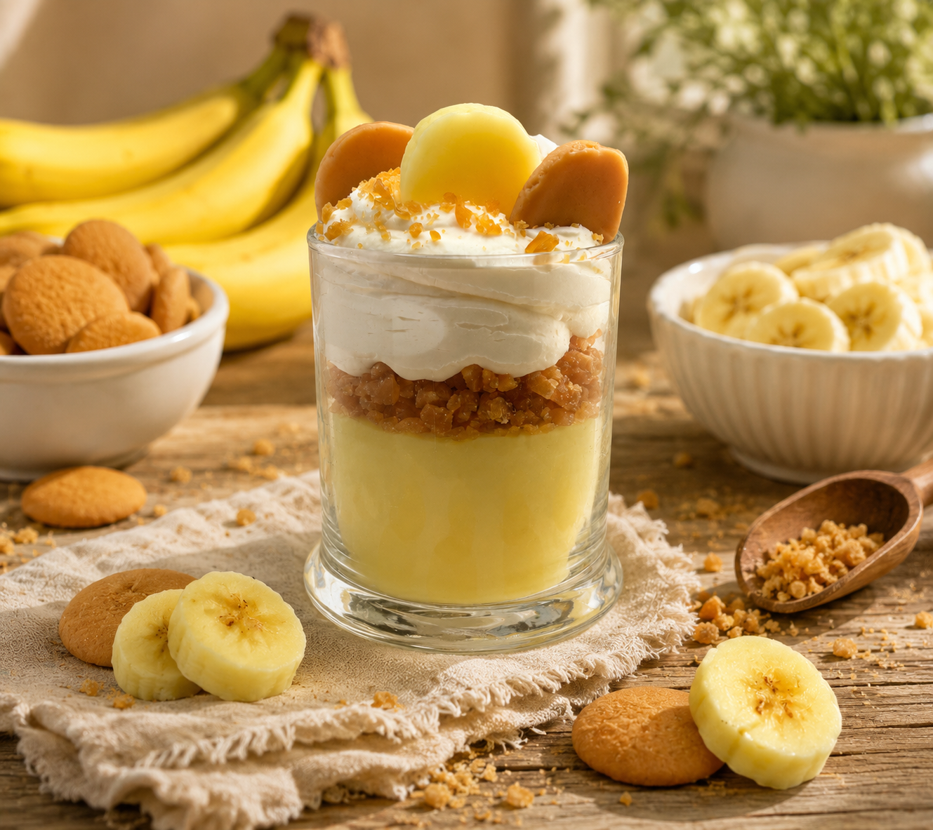 Banana Pudding Candle. 13 oz. Large Soy Candle/Bananas & Vanilla Wafers. Strongly Scented Candle