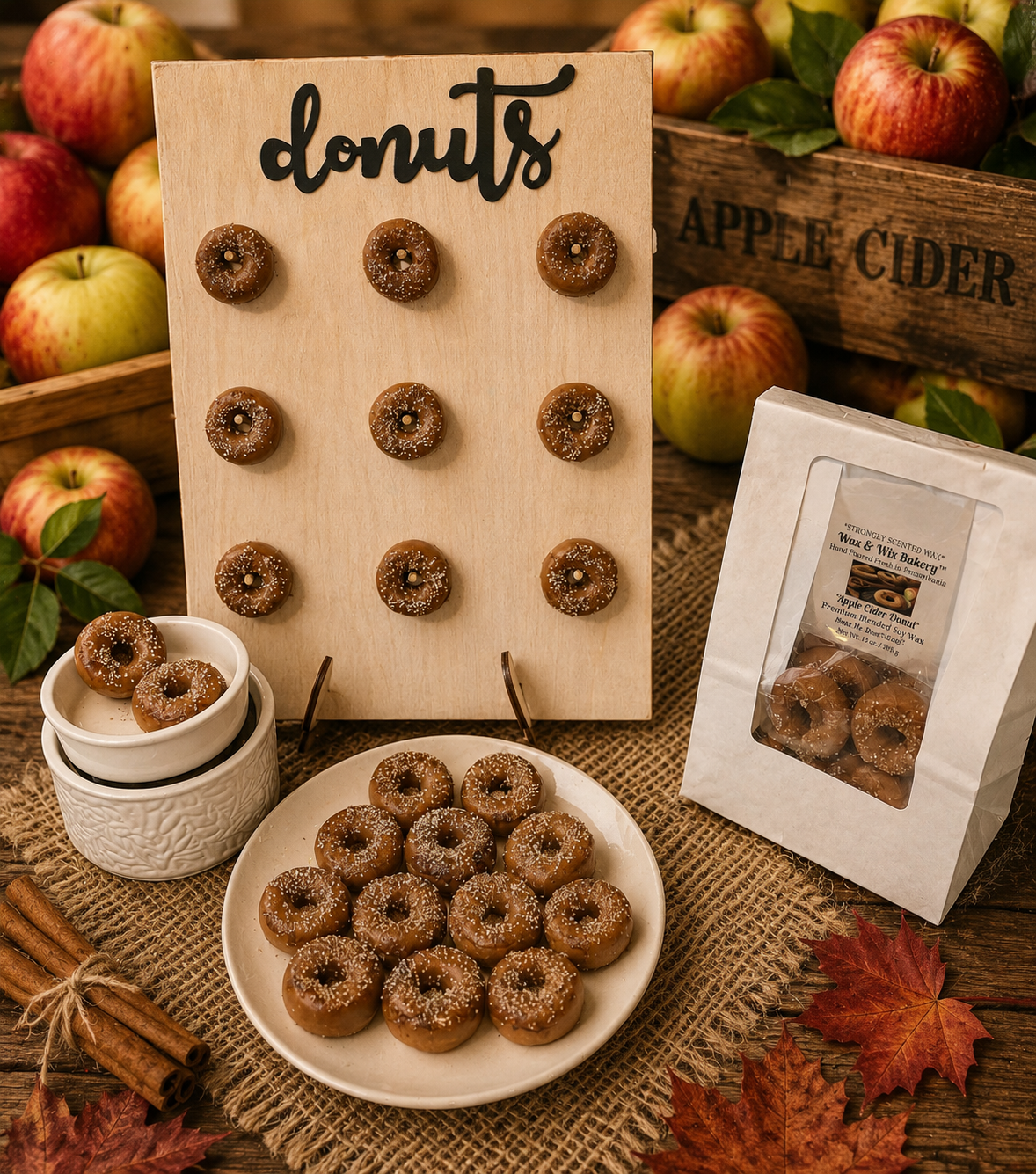 Apple Cider Donut Wax Melts. 12 Donut Wax Melts. Soy Wax Melts. Strongly Scented Wax Melts/Wax Tarts for Wax Warmers. 6.30 oz.