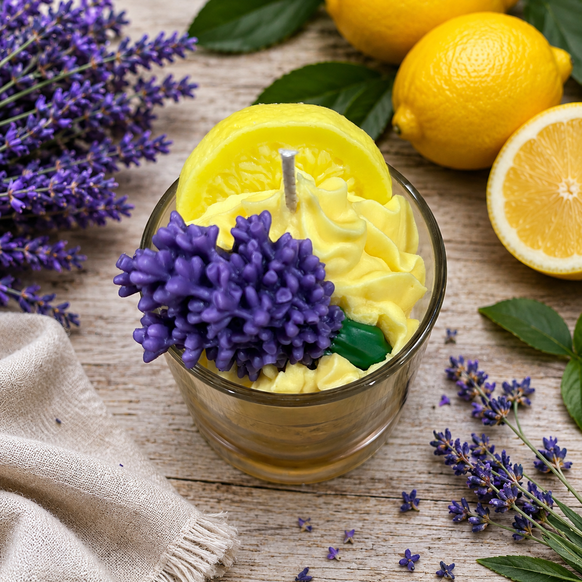 Lavender Lemon Soy Candle. Large 13 oz. Soy Candle. Lavender/Lemons. Strongly Scented Candle