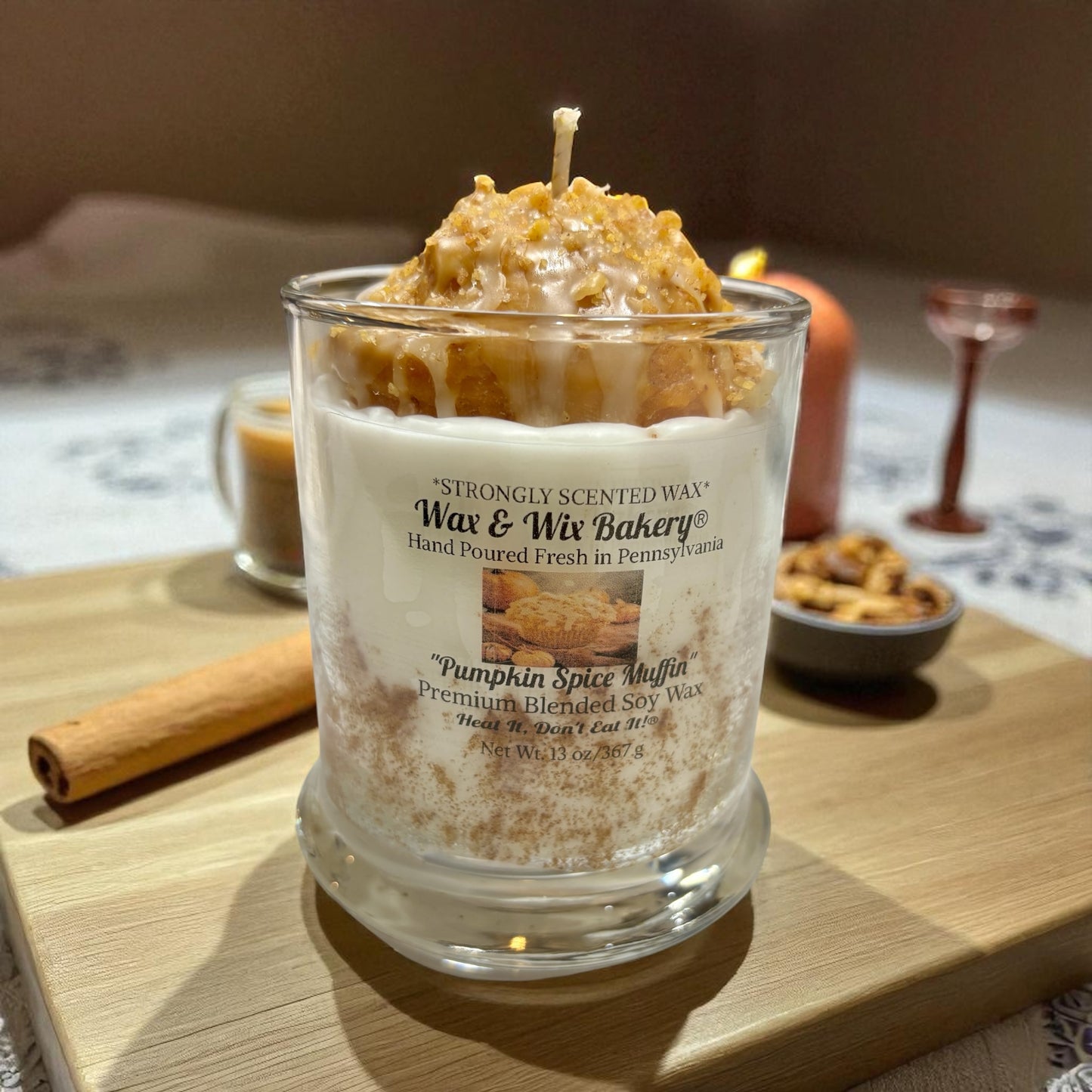 Pumpkin Spice Muffin Candle 13oz. Soy Candle/Strong Scented Candle/Pumpkin Candle/Holiday Candle/Fall Candle.