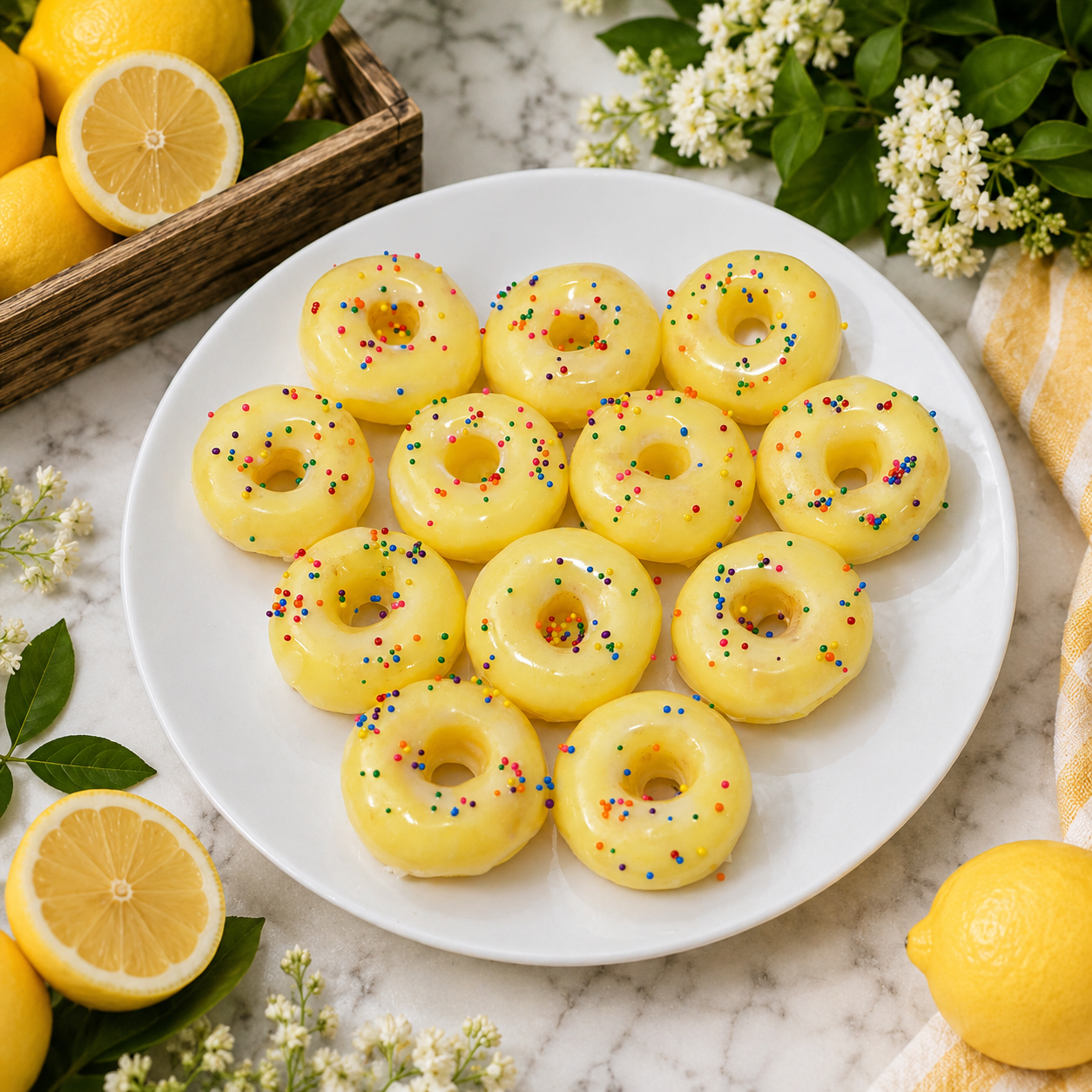 Glazed Lemon Mini Donut Wax Melts. 1 Full Dozen. 6.70 oz. Donut Wax Melts/12 Donuts