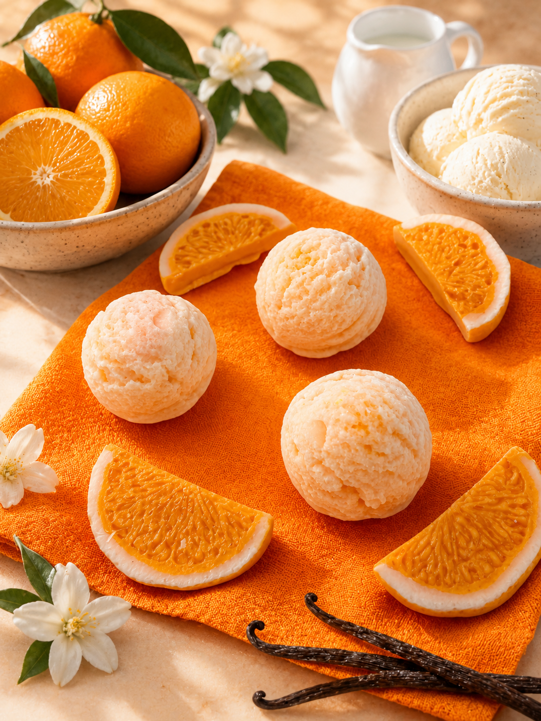 Orange Sherbet Creamsicle Wax Melts. 5.25 oz. Summer Wax Melts/Soy Wax Melts/Strongly Scented Wax Melts/7 Pieces