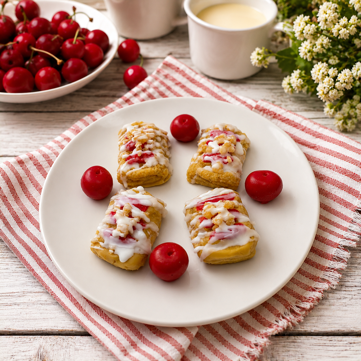 Cherry Cheesecake Streusel Pastry Wax Melts. Bakery Wax Melt. Soy Wax Melts. Strongly Scented Wax Melts/Wax Tarts for Wax Warmers. 4 oz. 4 Streusel Pastries +4 Cherries