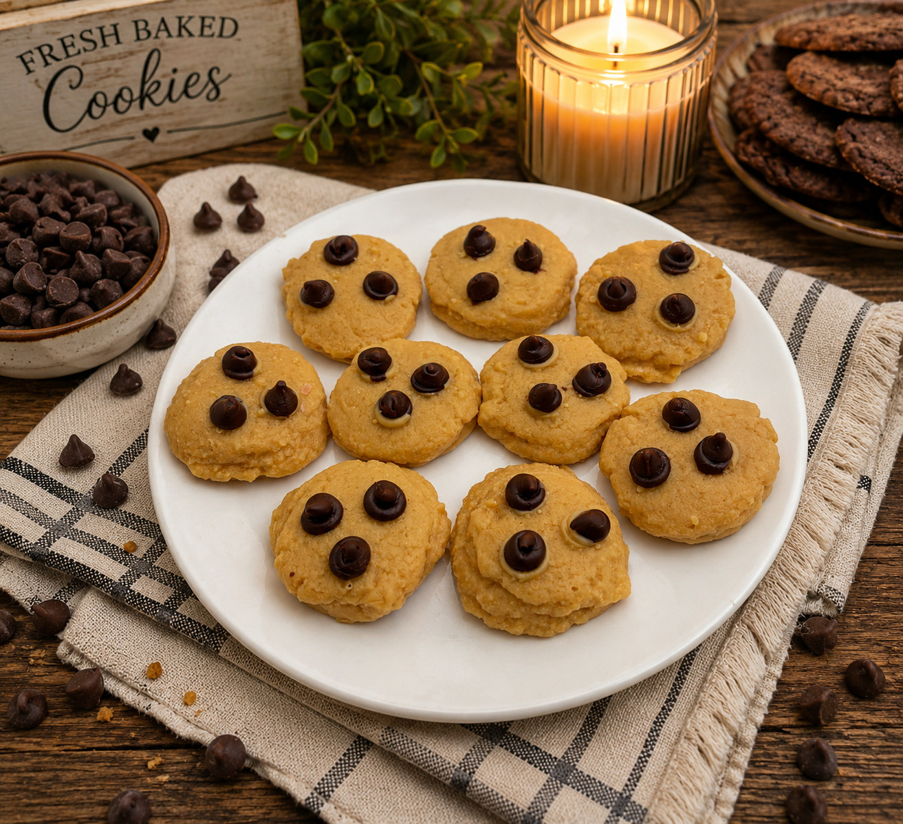 Chocolate Chip Cookies Soy Wax Melts. 5 oz. Soy Wax Melts/9 Cookies/Strongly Scented Wax Melts/Wax Tarts for Wax Warmers.
