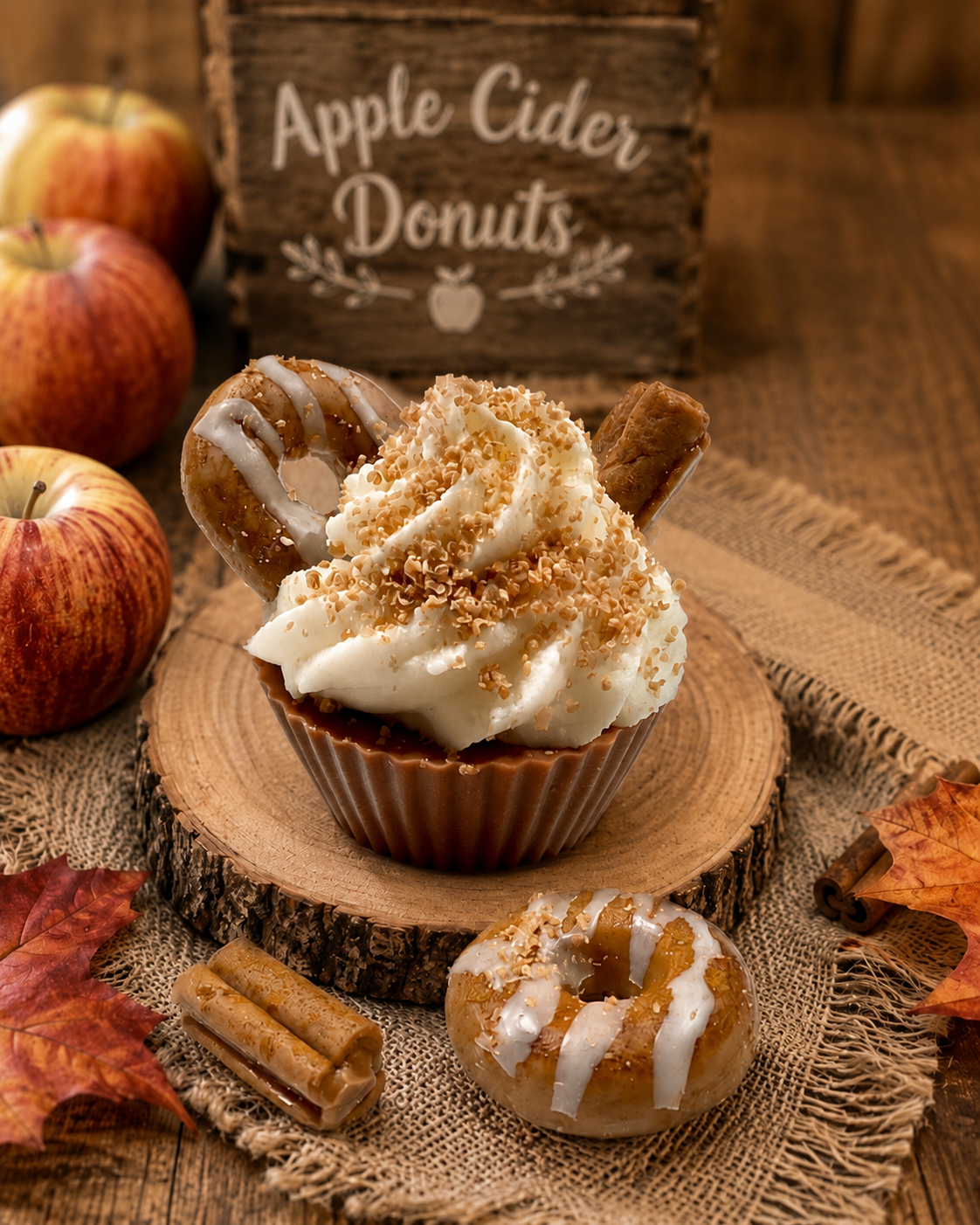 Apple Cider Donut Wax Melt. Jumbo Wax Melt. Soy Wax Melts. Cupcake Wax Melt. Strongly Scented Wax Melts/Wax Tarts for Wax Warmers. 4 oz. 1 Large Cupcake.