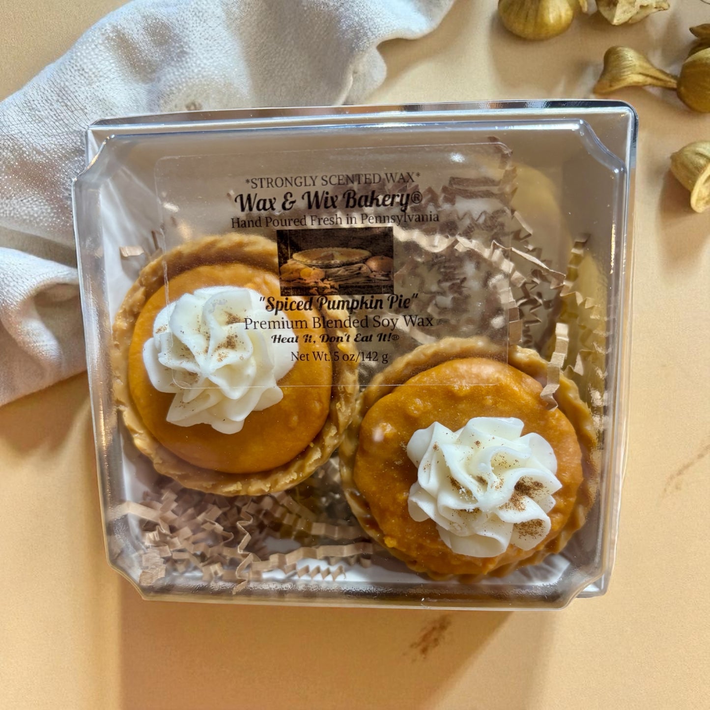 Spiced Pumpkin Pie Wax Melts. 5 oz. Pie Wax Melts/Soy Wax Melts/Strongly Scented Wax Melts/Wax Tarts for Wax Warmers. 2 Pies