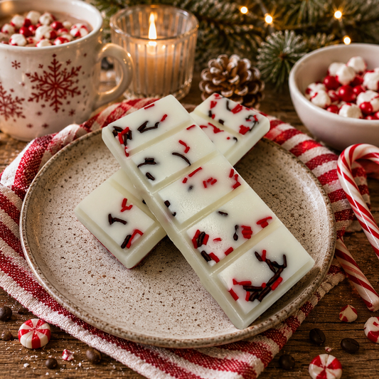 Peppermint Mocha Snap Bar Wax Melt. 1.75 oz. Winter Wax Melt/Soy Wax Melts/Strongly Scented Wax Melts/Wax Tarts for Wax Warmers.