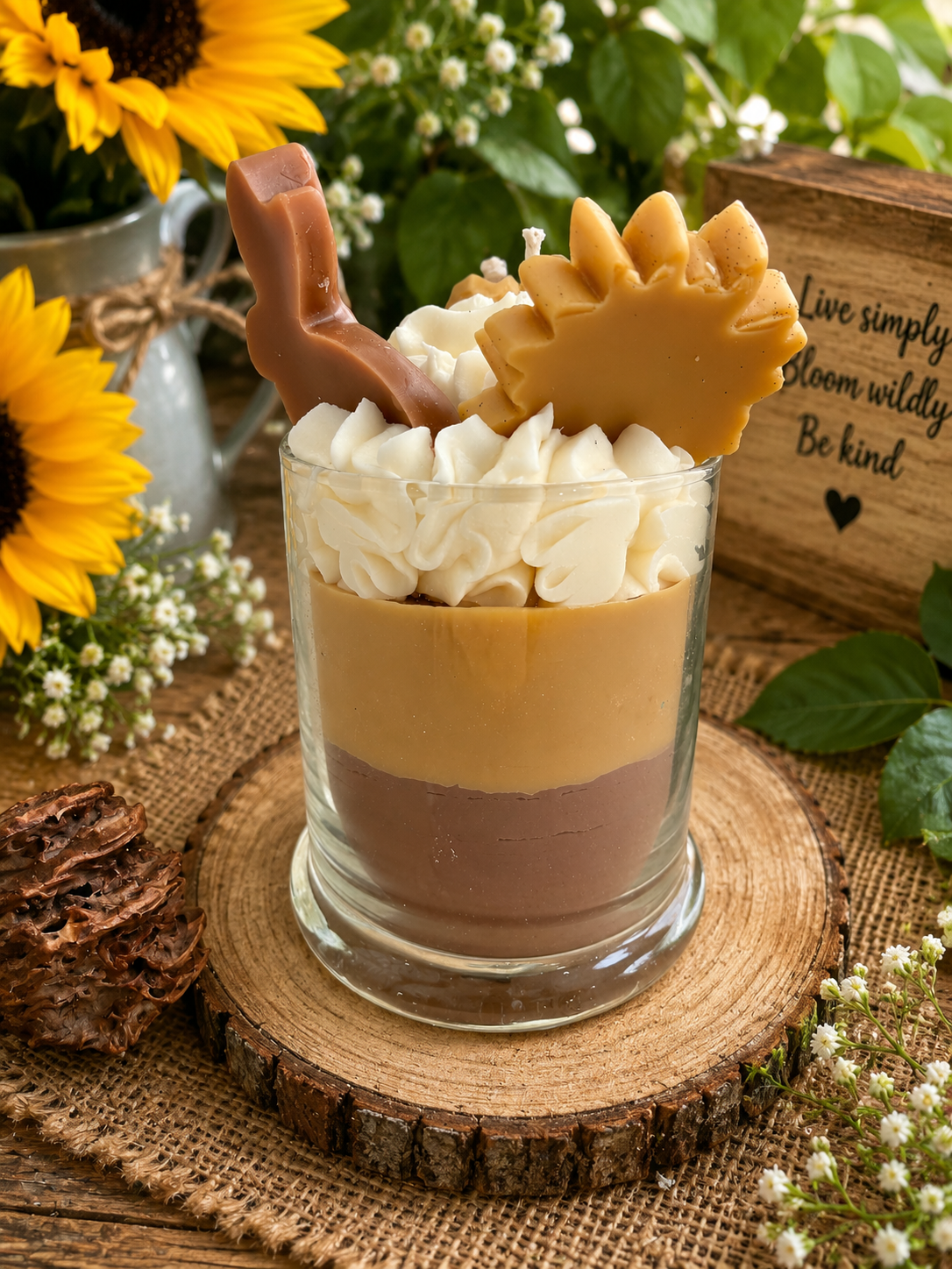 Honey Bunny Candle. Large 13 oz. Soy Candle/Bunny Rabbit, Honeycomb, Flower. Strongly Scented Soy Wax Candle