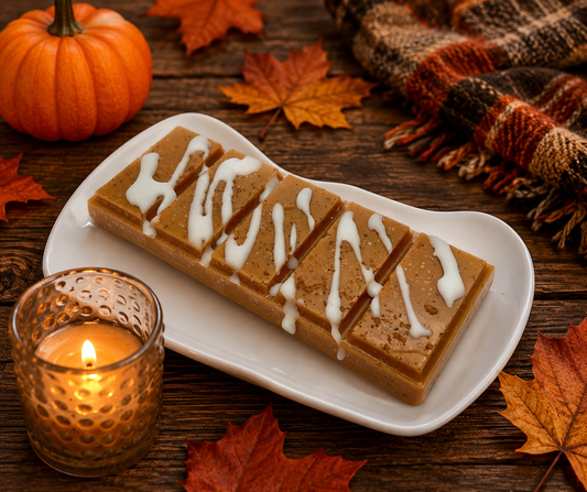 Pumpkin Spice Muffin with Drizzle Snap Bar. Strongly Scented Soy Wax. Wax Melts/Wax Tarts/Snap Bar for Wax Warmers. 1.75 Oz. 1 Bar