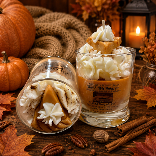 Spiced Pumpkin Pie Candle 13oz. Soy Candle/Strong Scented Candle/Pumpkin Candle/Holiday Candle/Fall Candle.