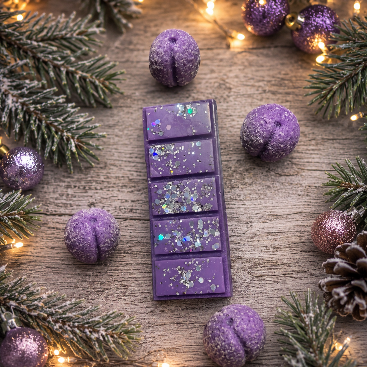 Frosted Sugar Plum Snap Bar Wax Melt. 1.75 oz. Winter Wax Melt/Soy Wax Melts/Strongly Scented Wax Melts/Wax Tarts for Wax Warmers.