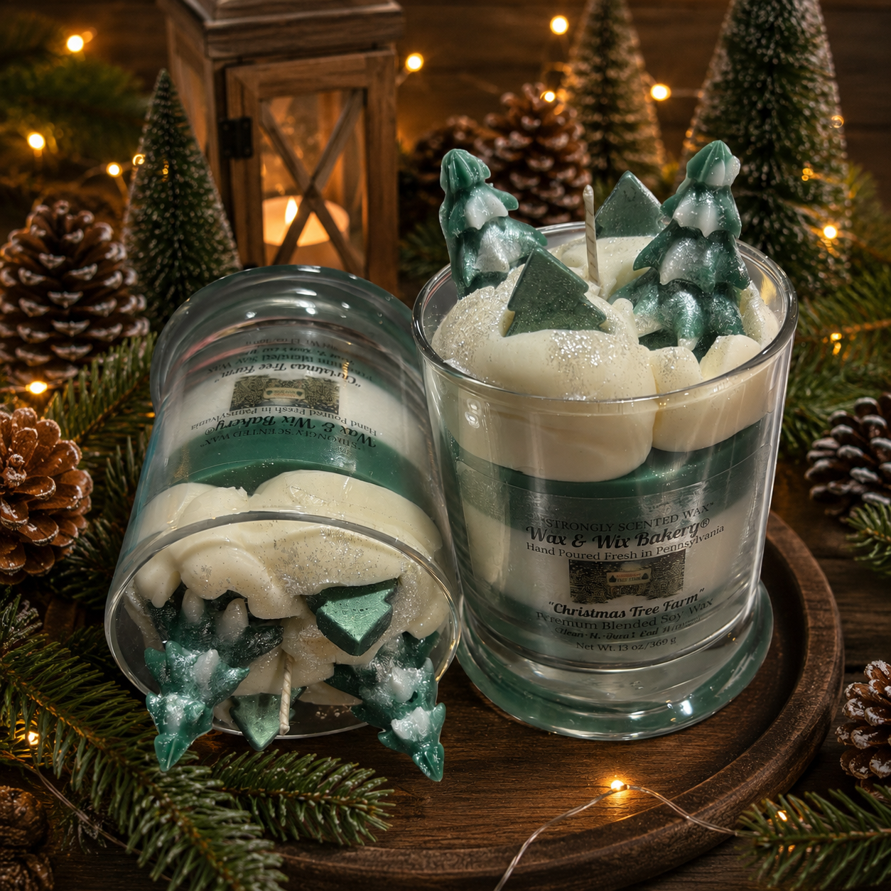 Christmas Tree Candle Large 13oz. Soy Candle/Strong Scented Candle/Holiday Candle/Winter Candle/Christmas Candle.