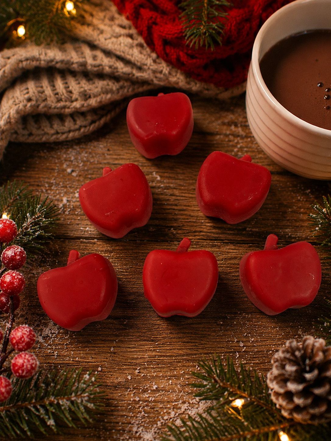 Winter Candy Apple Wax Melts. 4.55 oz. Winter Wax Melt/Apple Wax Melts/Soy Wax Melts/Strongly Scented Wax Melts/Wax Tarts for Wax Warmers.