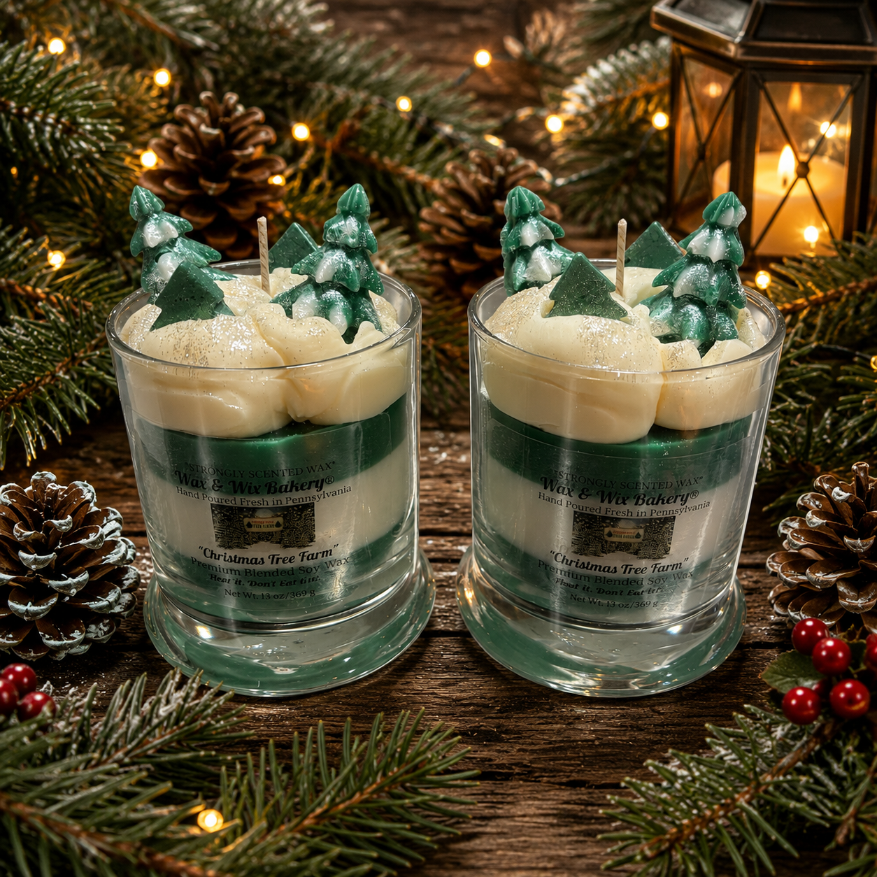 Christmas Tree Candle Large 13oz. Soy Candle/Strong Scented Candle/Holiday Candle/Winter Candle/Christmas Candle.