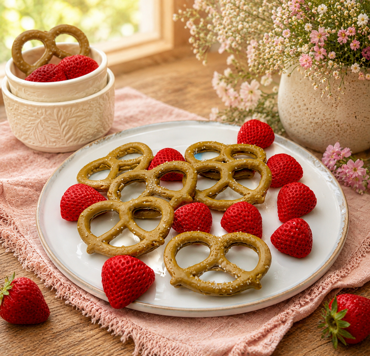 Strawberry Pretzel Crunch Wax Melts. Bakery Wax Melt. Soy Wax Melts. Strongly Scented Wax Melts/Wax Tarts for Wax Warmers. 5 oz. 6 Pretzels +7-8 Strawberries