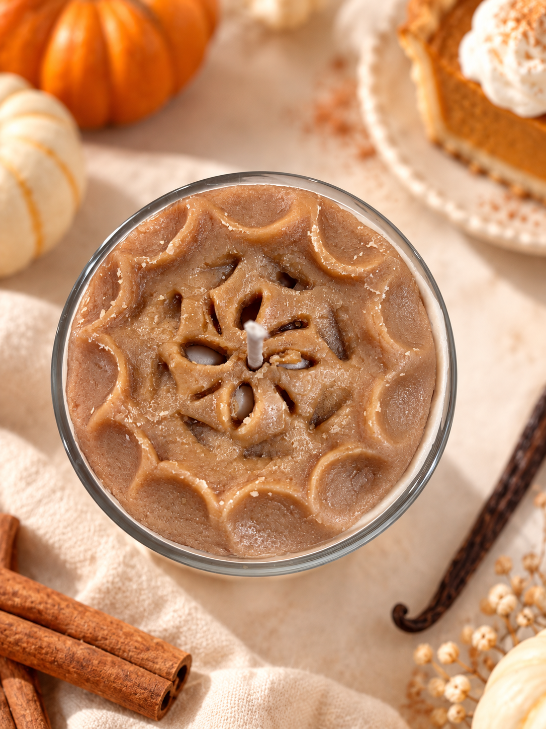Pumpkin Crunch Cream Pie Candle 13oz. Soy Candle/Strong Scented Candle/Pumpkin Candle/Holiday Candle/Fall Candle.