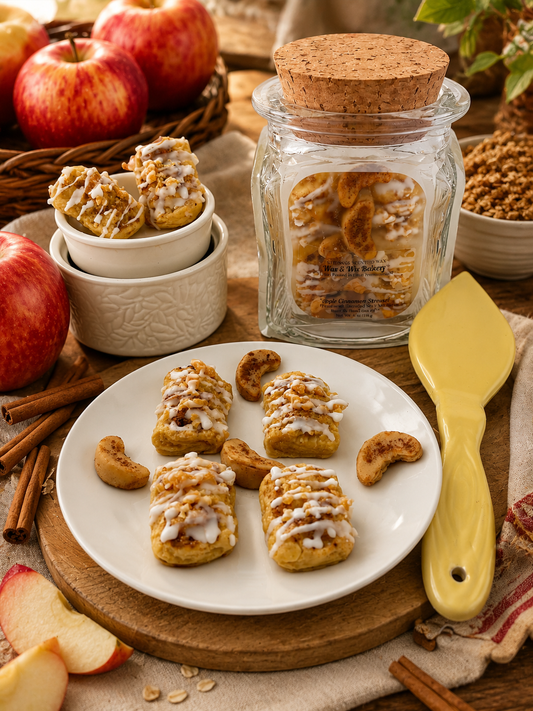 Apple Cinnamon Streusel Pastry Wax Melts. Bakery Wax Melt. Soy Wax Melts. Strongly Scented Wax Melts/Wax Tarts for Wax Warmers. 4 oz. 4 Streusel Pastries +4 Baked Apple Slices