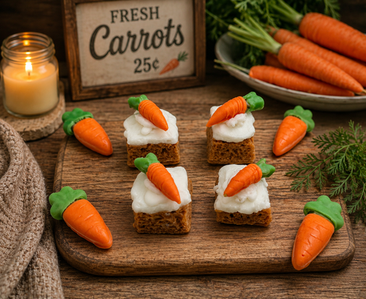 Carrot Cake Pieces of Cake Wax Melts/Carrot Cake Wax Melts/Soy Wax Melts/Strongly Scented Wax Melts/Wax Tarts for Wax Warmers. 4oz-5oz.