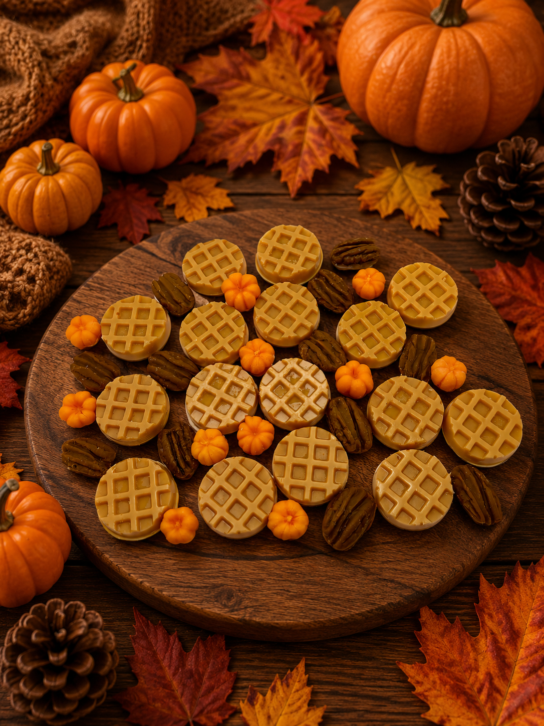Pumpkin Pecan Waffles Wax Melts. 6 Ounce/Soy Wax Melts/ Strongly Scented Wax Melts/Wax Tarts for Wax Warmers. Fall Wax Melts/Pumpkins/Pecans