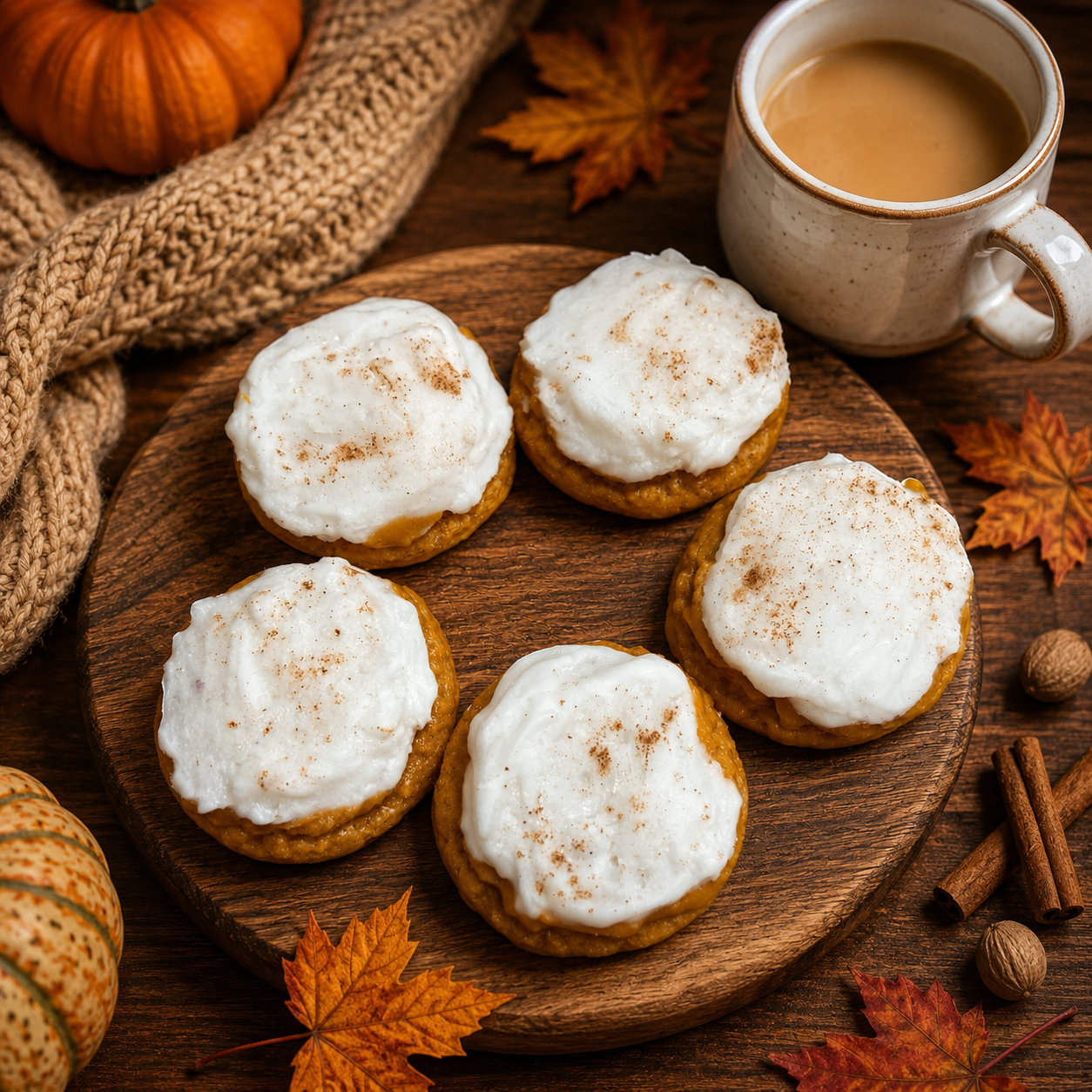 Frosted Pumpkin Spice Cookie Wax Melts. 4.25 oz. Cookie Wax Melts/Soy Wax Melts/Strongly Scented Wax Melts/Wax Tarts for Wax Warmers. 5 Cookies.