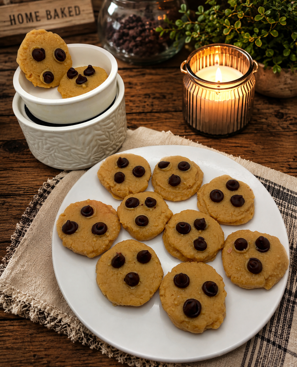 Chocolate Chip Cookies Soy Wax Melts. 5 oz. Soy Wax Melts/9 Cookies/Strongly Scented Wax Melts/Wax Tarts for Wax Warmers.