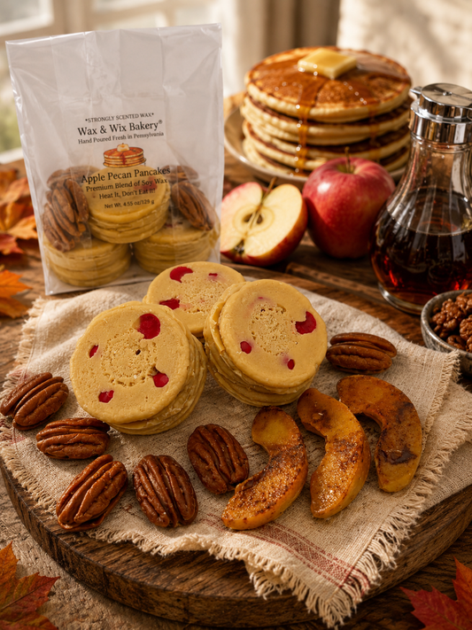 Apple Pecan Pancakes Wax Melts. Bakery Wax Melt. Strongly Scented Wax Melts. 4.55 oz. Dessert Wax Melts/Food Wax Melts/Dessert Wax Melts