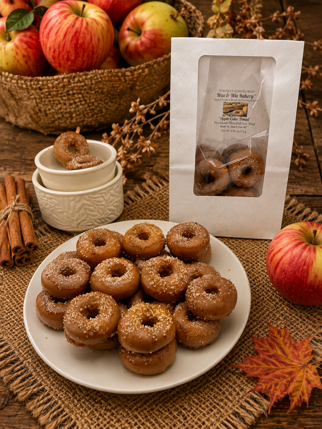Apple Cider Donut Wax Melts. 12 Donut Wax Melts. Soy Wax Melts. Strongly Scented Wax Melts/Wax Tarts for Wax Warmers. 6.30 oz.