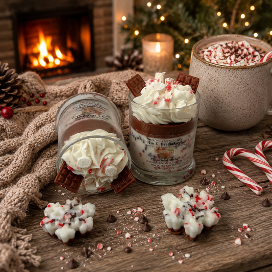 Peppermint Mocha Candle. 13 oz. Soy Candle/Chocolate/Marshmallows. Strongly Scented Candle/Christmas Candle/Holiday Candle/Winter Candle