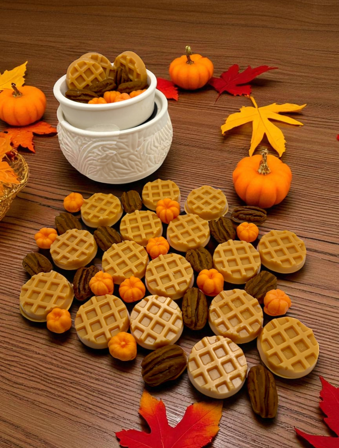 Pumpkin Pecan Waffles Wax Melts. 6 Ounce/Soy Wax Melts/ Strongly Scented Wax Melts/Wax Tarts for Wax Warmers. Fall Wax Melts/Pumpkins/Pecans