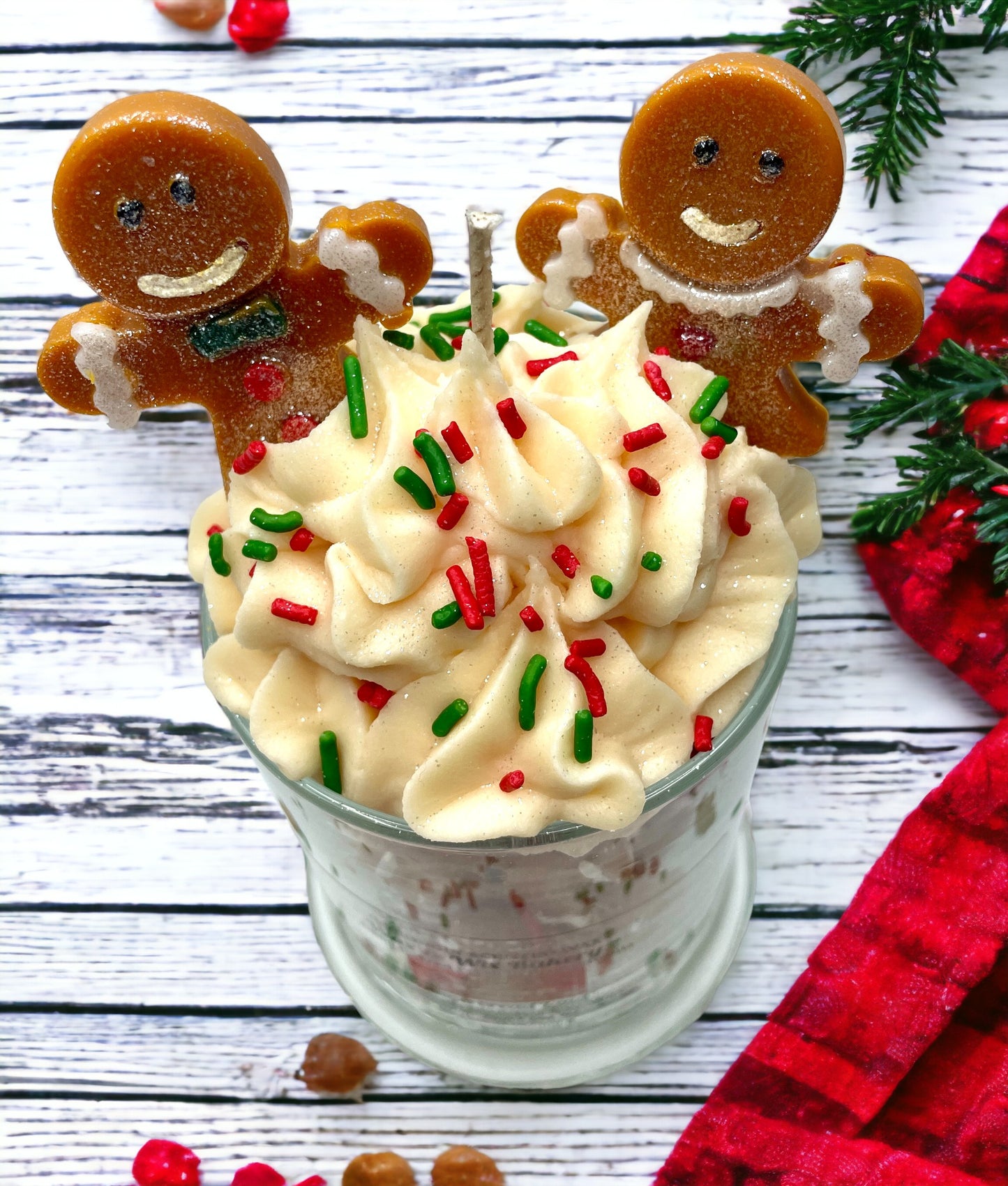 Gingerbread Man Candle. Large 13oz. Soy Candle/Strong Scented Wax/Gift Box/Gift Bag/Holiday Candle/Winter Candle/Christmas Gift/Christmas Candle