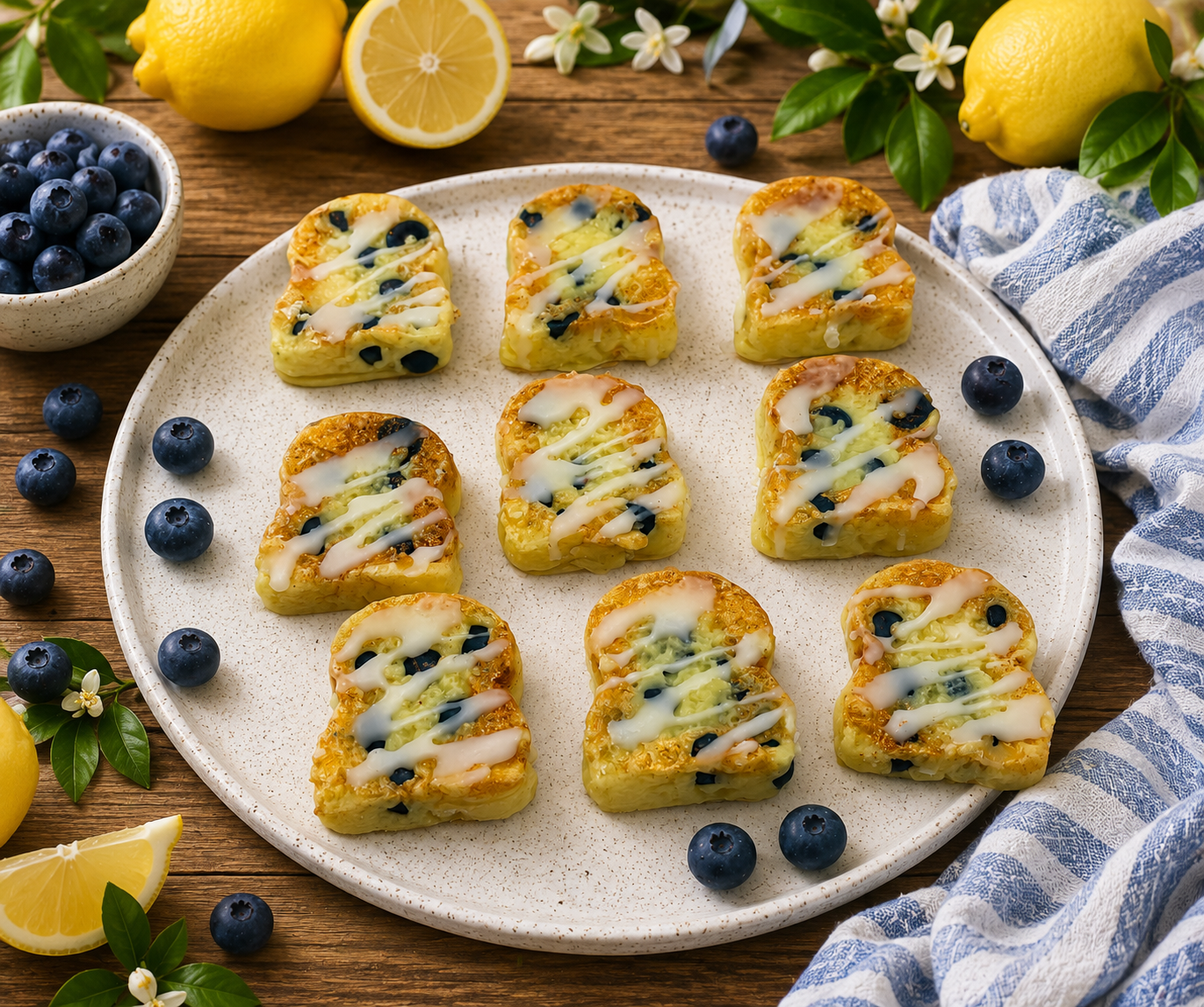 Glazed Lemon Blueberry Pound Cake Wax Melts. 6 oz. Bread Wax Melts/Soy Wax Melts/Strongly Scented Wax Melts/9 Pieces