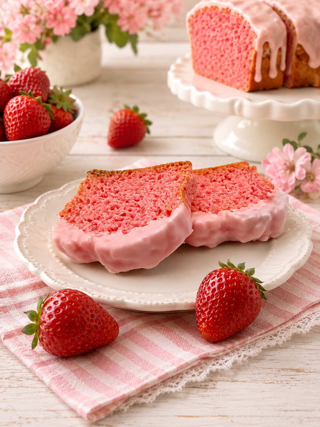 Strawberry Pound Cake Large Wax Melts. 4.85 oz. Bread Wax Melts/Soy Wax Melts/Strongly Scented Wax Melts/2 Large Pieces