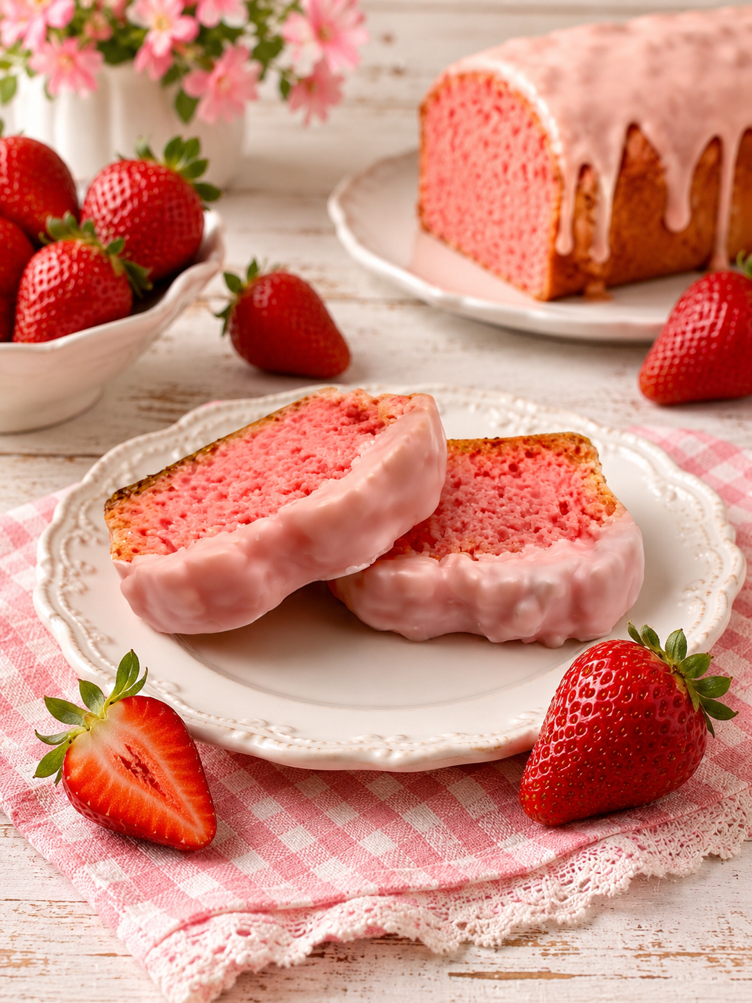 Strawberry Pound Cake Large Wax Melts. 4.85 oz. Bread Wax Melts/Soy Wax Melts/Strongly Scented Wax Melts/2 Large Pieces