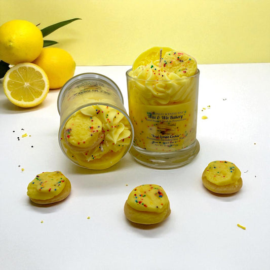 Lemon Cookie Candle. Large 13 oz. Soy Candle/Cookies and Lemons. Strongly Scented Candle
